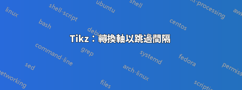 Tikz：轉換軸以跳過間隔