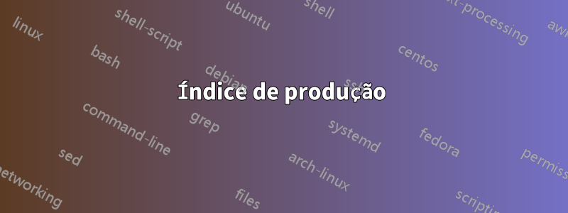 Índice de produção