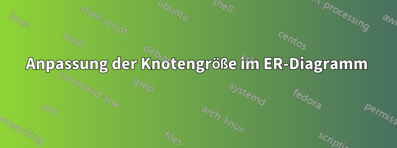 Anpassung der Knotengröße im ER-Diagramm