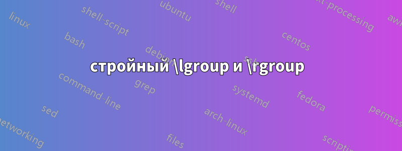 стройный \lgroup и \rgroup 