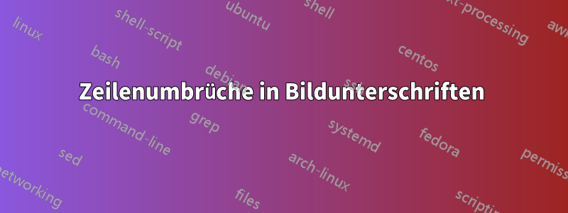 Zeilenumbrüche in Bildunterschriften