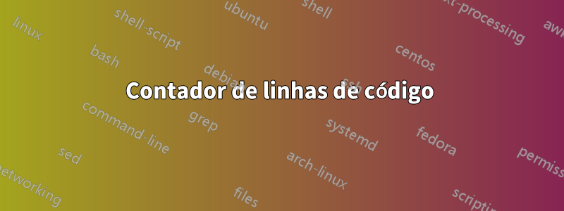 Contador de linhas de código