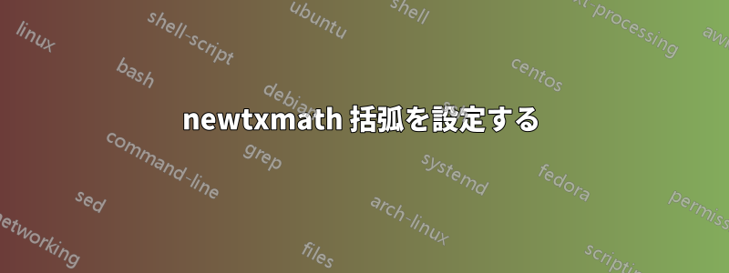 newtxmath 括弧を設定する