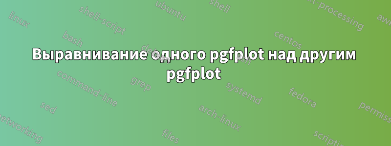 Выравнивание одного pgfplot над другим pgfplot