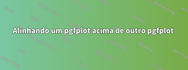 Alinhando um pgfplot acima de outro pgfplot