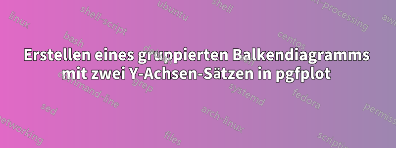 Erstellen eines gruppierten Balkendiagramms mit zwei Y-Achsen-Sätzen in pgfplot