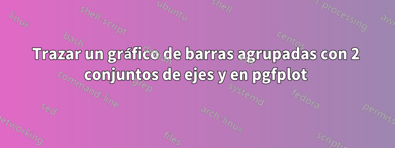 Trazar un gráfico de barras agrupadas con 2 conjuntos de ejes y en pgfplot