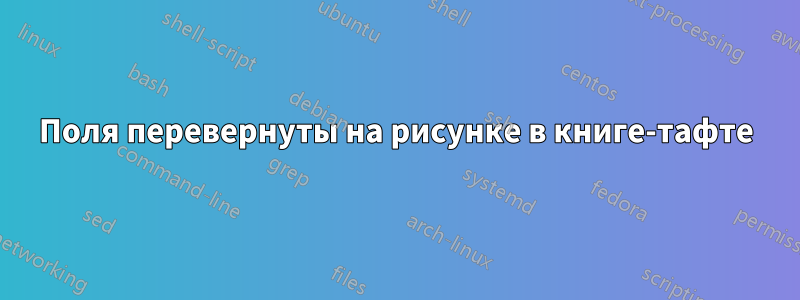 Поля перевернуты на рисунке в книге-тафте