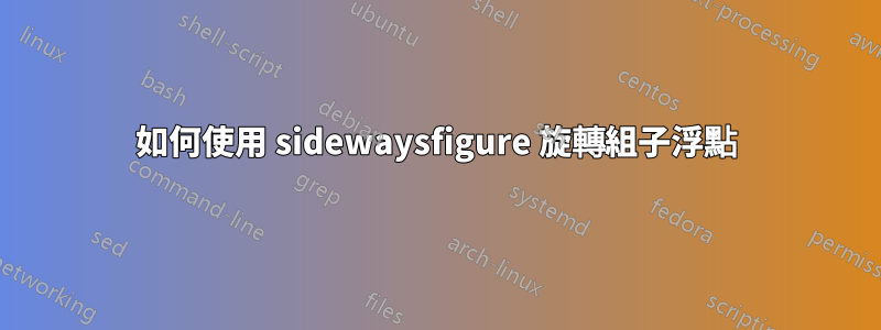 如何使用 sidewaysfigure 旋轉組子浮點