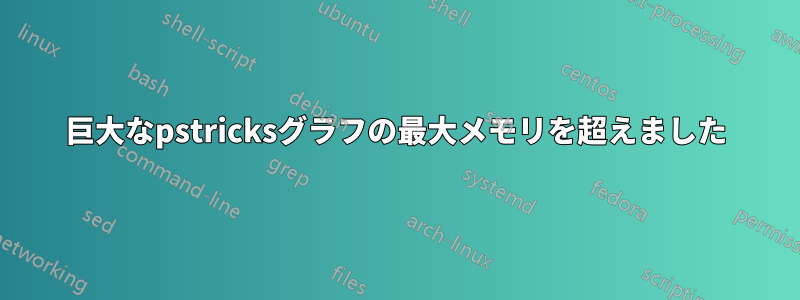 巨大なpstricksグラフの最大メモリを超えました