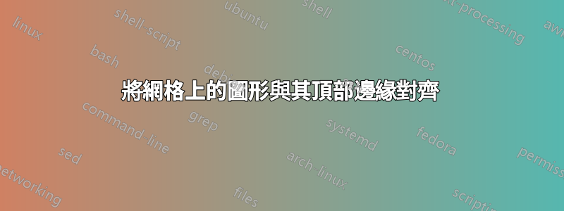 將網格上的圖形與其頂部邊緣對齊