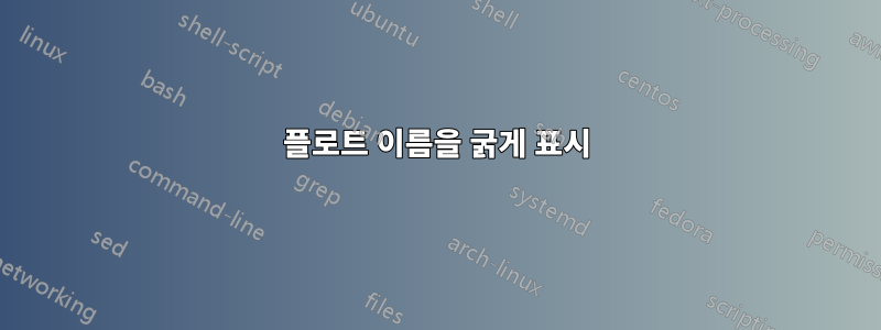 플로트 이름을 굵게 표시