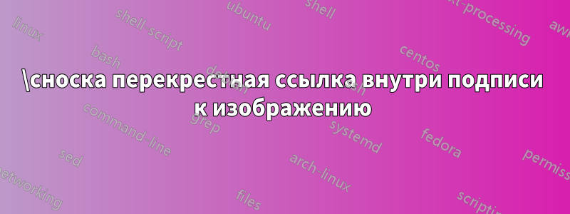 \сноска перекрестная ссылка внутри подписи к изображению