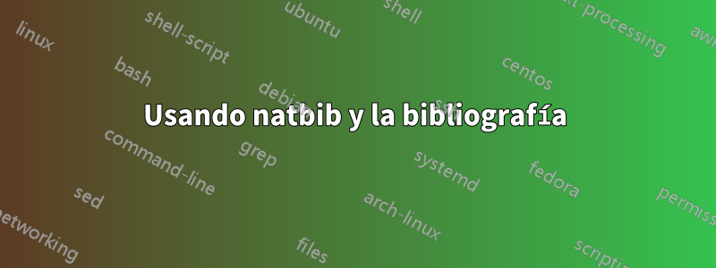 Usando natbib y la bibliografía