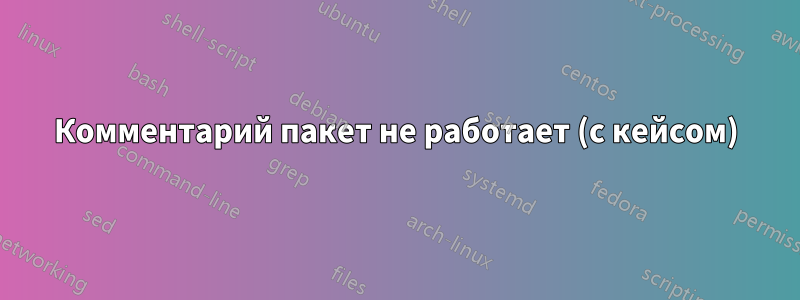 Комментарий пакет не работает (с кейсом)