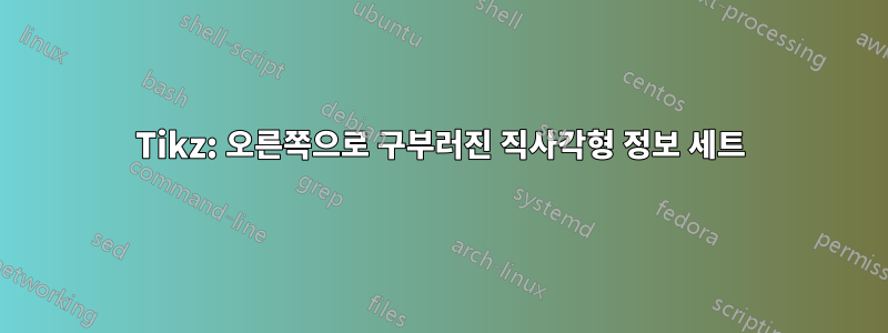 Tikz: 오른쪽으로 구부러진 직사각형 정보 세트