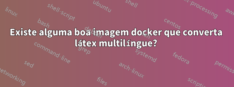 Existe alguma boa imagem docker que converta látex multilíngue?