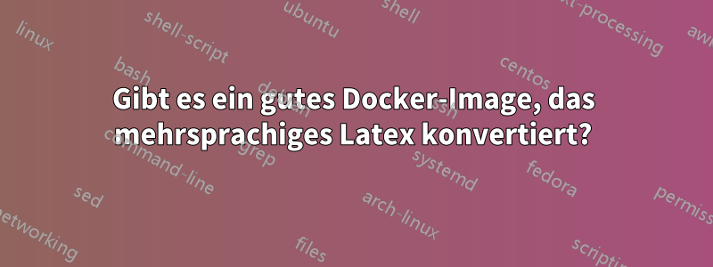 Gibt es ein gutes Docker-Image, das mehrsprachiges Latex konvertiert?