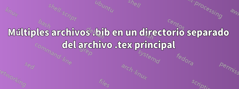 Múltiples archivos .bib en un directorio separado del archivo .tex principal