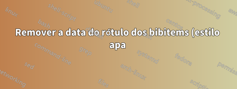 Remover a data do rótulo dos bibitems (estilo apa) no modelo Curve CV Overleaf é completamente impossível