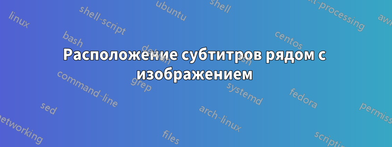 Расположение субтитров рядом с изображением