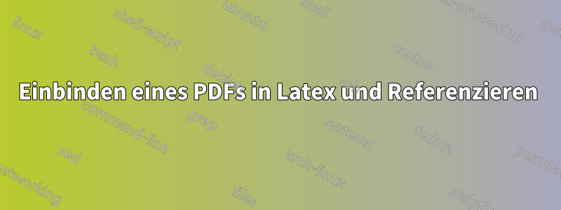 Einbinden eines PDFs in Latex und Referenzieren