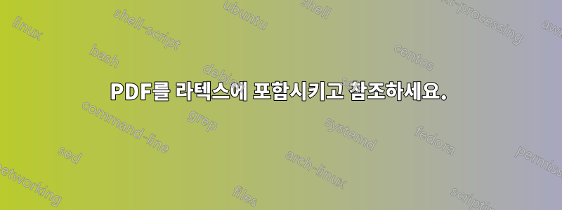 PDF를 라텍스에 포함시키고 참조하세요.