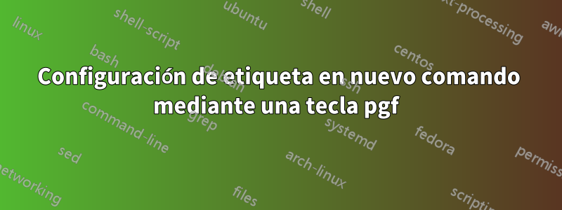 Configuración de etiqueta en nuevo comando mediante una tecla pgf 