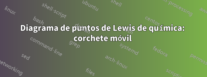 Diagrama de puntos de Lewis de química: corchete móvil