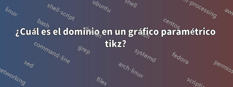 ¿Cuál es el dominio en un gráfico paramétrico tikz?