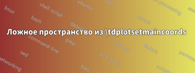 Ложное пространство из \tdplotsetmaincoords