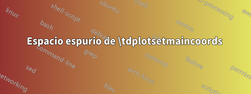 Espacio espurio de \tdplotsetmaincoords