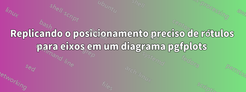 Replicando o posicionamento preciso de rótulos para eixos em um diagrama pgfplots