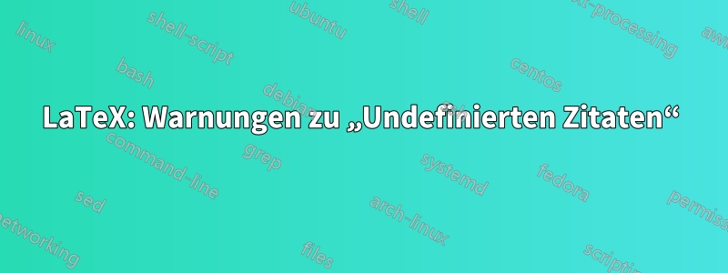 LaTeX: Warnungen zu „Undefinierten Zitaten“