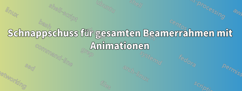 Schnappschuss für gesamten Beamerrahmen mit Animationen