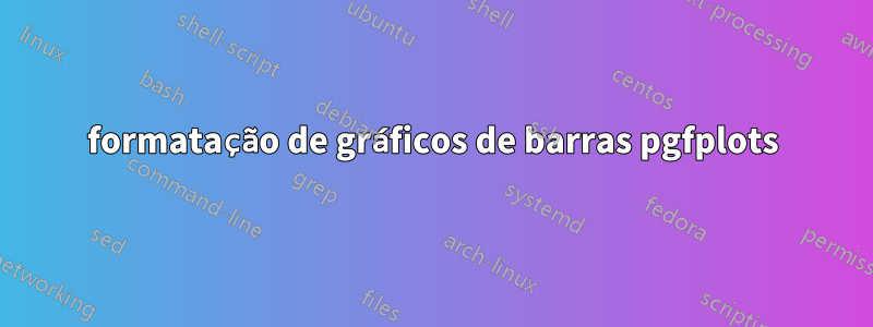 formatação de gráficos de barras pgfplots