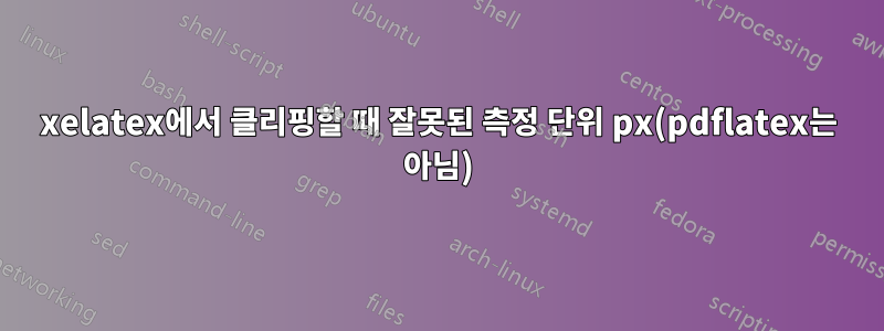 xelatex에서 클리핑할 때 잘못된 측정 단위 px(pdflatex는 아님)