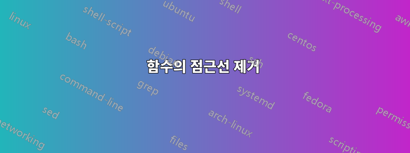 함수의 점근선 제거