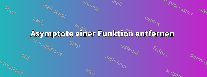 Asymptote einer Funktion entfernen