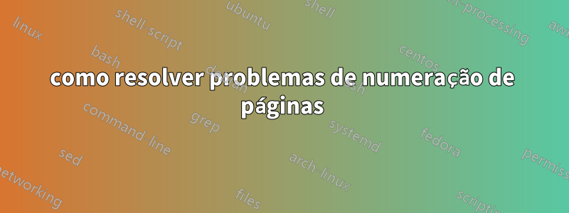 como resolver problemas de numeração de páginas