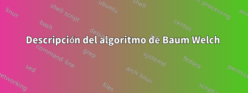 Descripción del algoritmo de Baum Welch