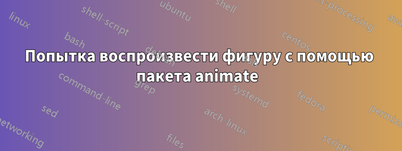 Попытка воспроизвести фигуру с помощью пакета animate 