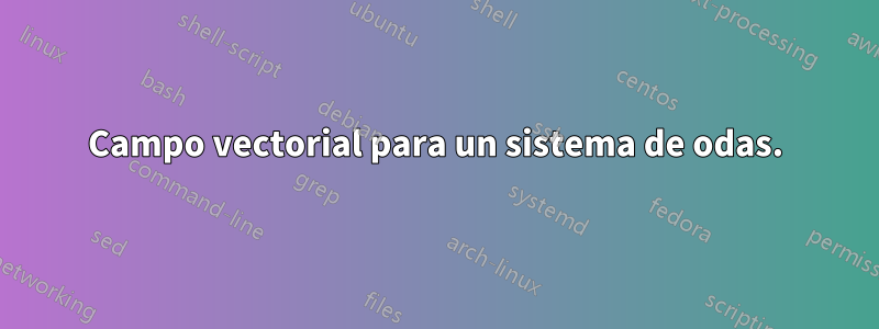 Campo vectorial para un sistema de odas.