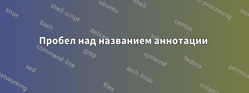 Пробел над названием аннотации