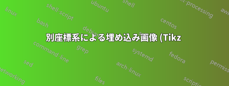別座標系による埋め込み画像 (Tikz)