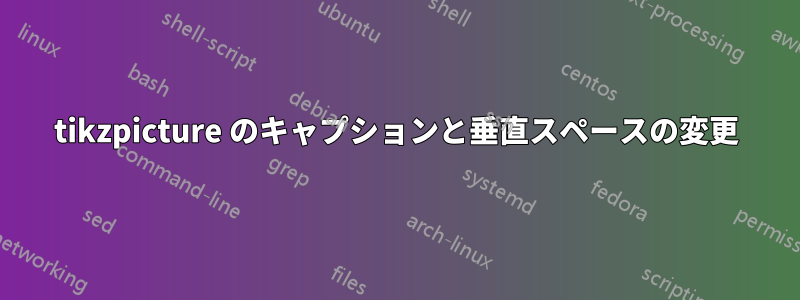 tikzpicture のキャプションと垂直スペースの変更