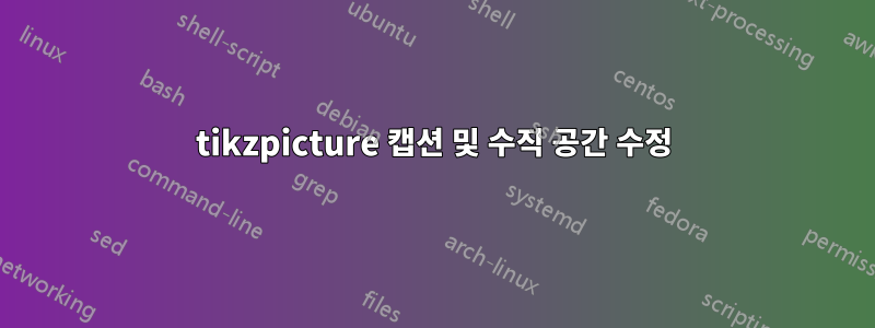 tikzpicture 캡션 및 수직 공간 수정