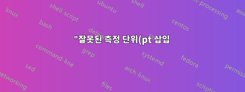 "잘못된 측정 단위(pt 삽입)" foreach 문제
