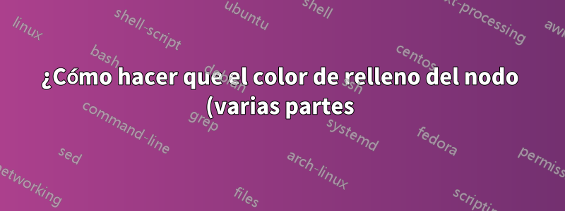 ¿Cómo hacer que el color de relleno del nodo (varias partes) dependa de su contenido?