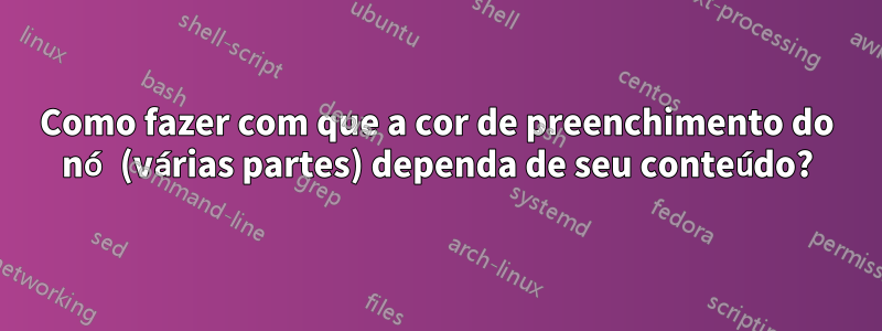 Como fazer com que a cor de preenchimento do nó (várias partes) dependa de seu conteúdo?